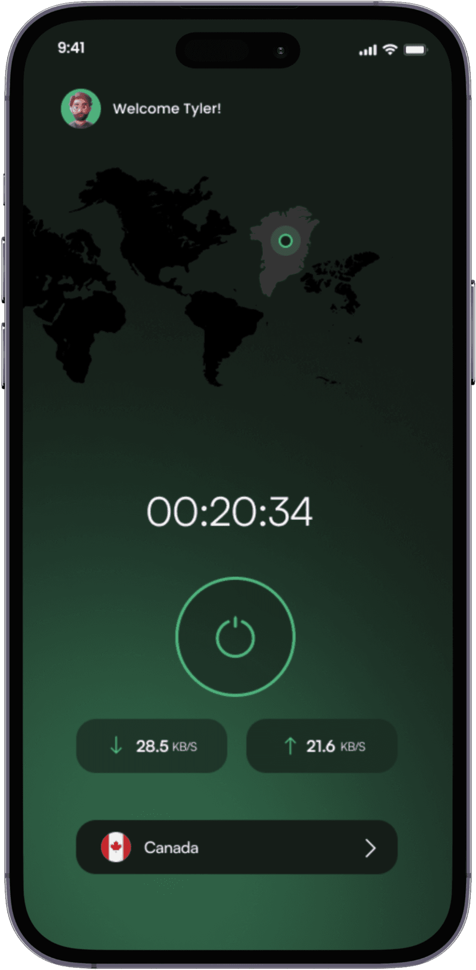 WebGuard VPN App - Connected
